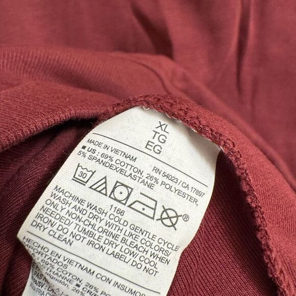 Old Navy Dynamic Fleece Maroon Half-Zip Sweatshirt Cropped XL - Picture 5 of 9
